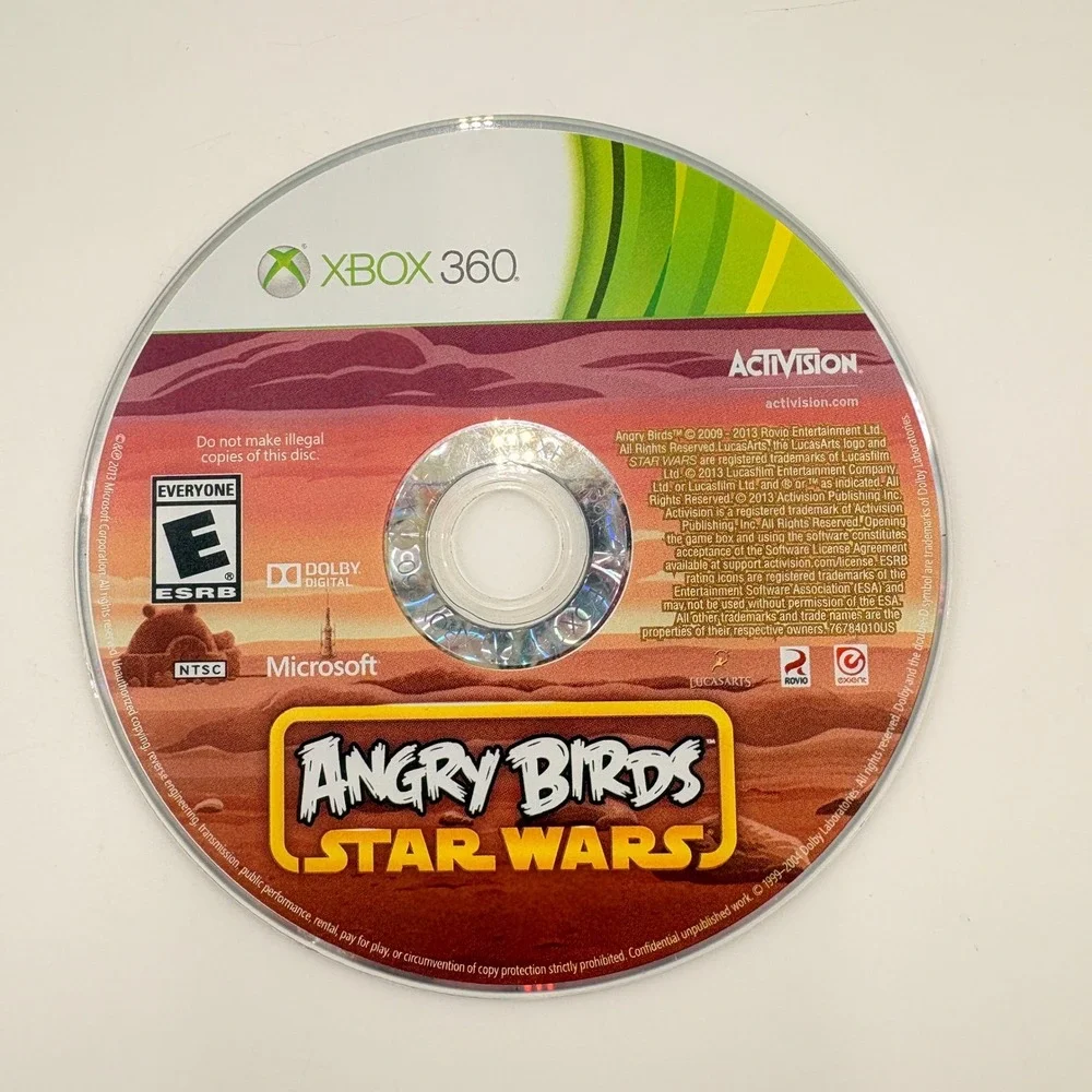 Angry Birds Star Wars Xbox 360 Game Activision LucasArts 2013‎ Physical Disc